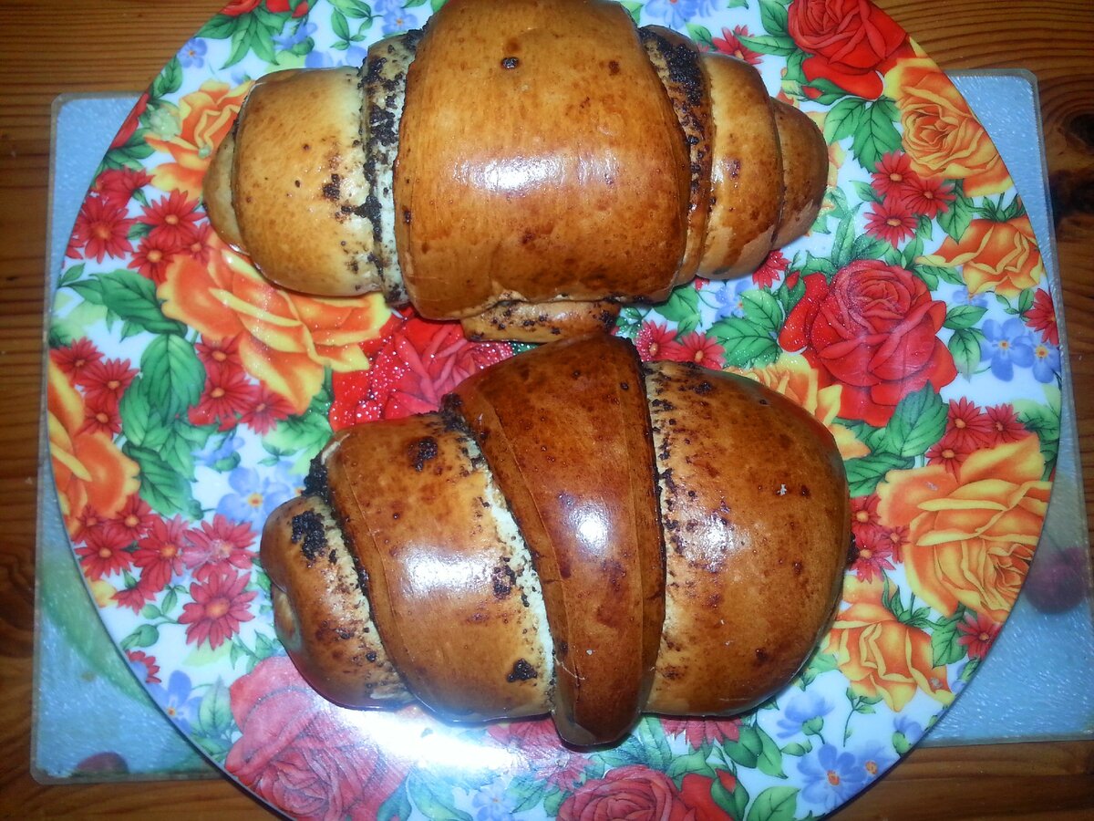Булочки с маком, точно такие как во времена СССР.