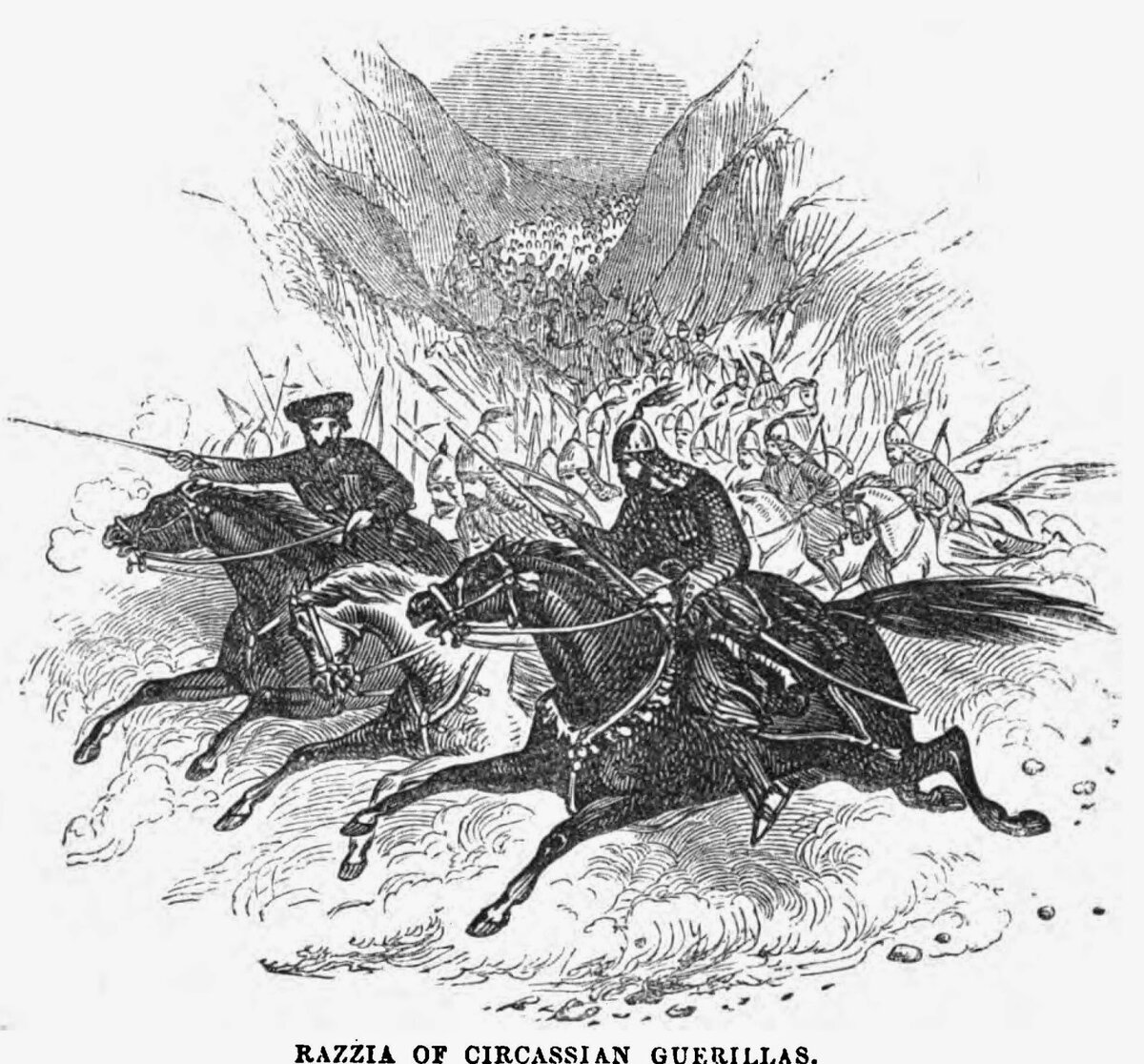 Черкесский набег (рис. Э. Спенсера).