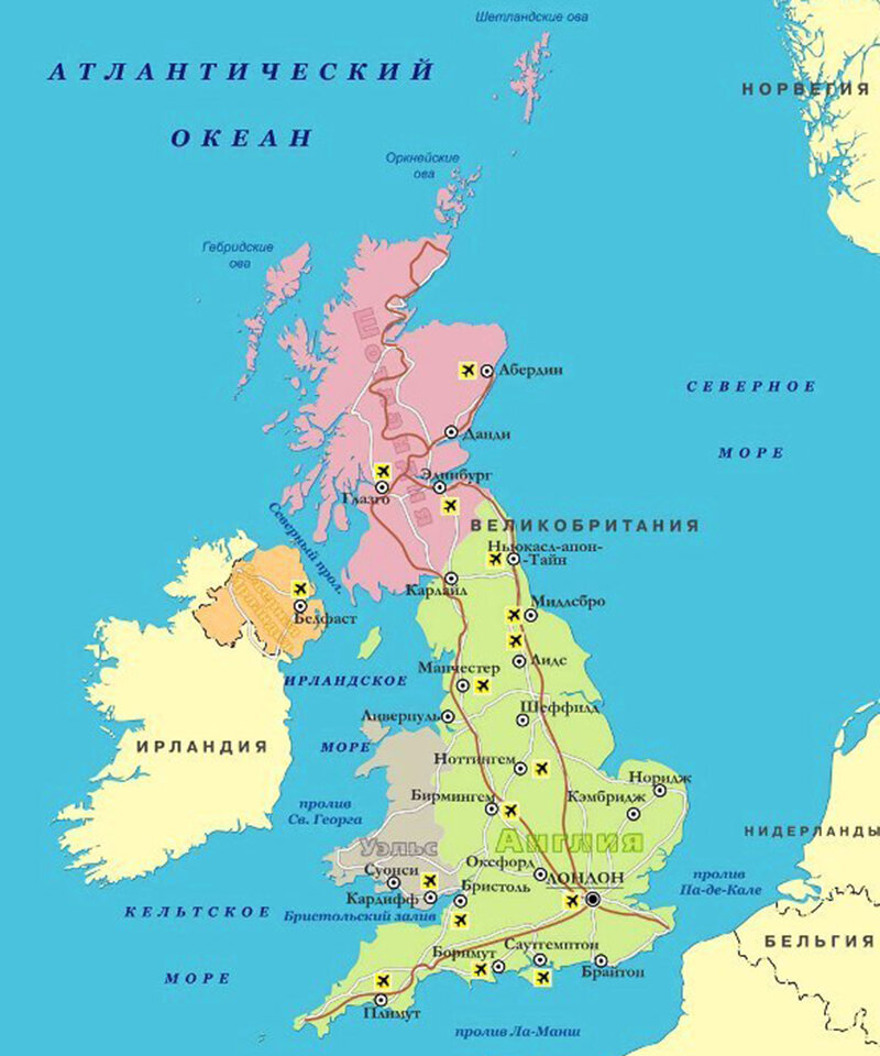 Карта британских островов