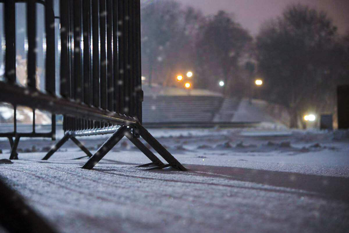 Зимний вечер в киевском парке