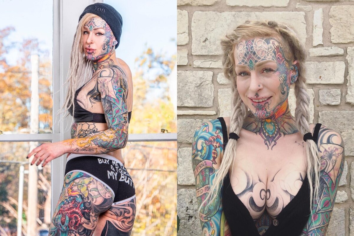 Девушка бросила престижную работу и забилась татуировками так, что её не  узнает родная мать: 10 фото 😱😱😱 | WHY? * | Дзен
