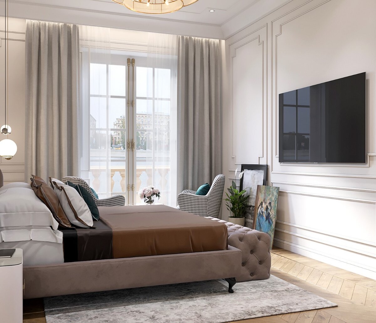 Шторы и стены одного цвета