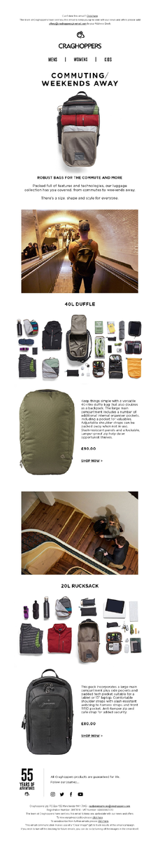 Фотореализм в рассылке Craghoppers