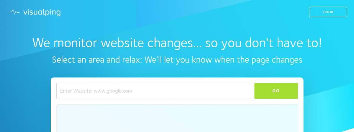 Website monitoring. Visualping.