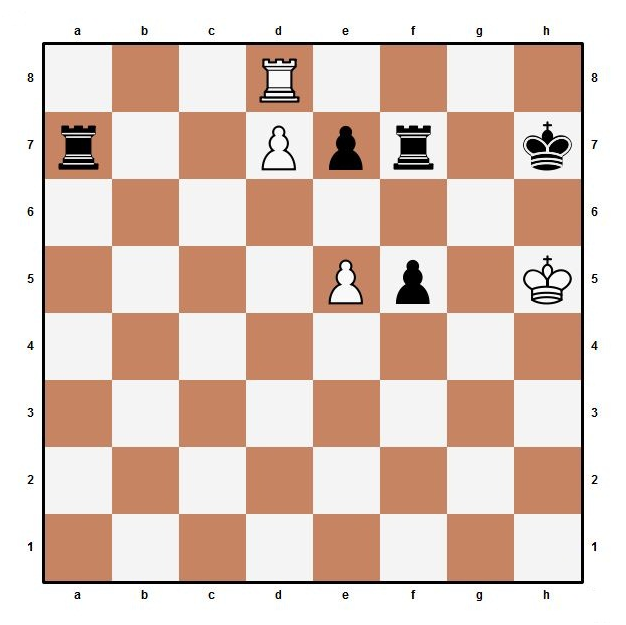 Выигрыш. Г. Каспарян, 1940 (Окончание этюда).