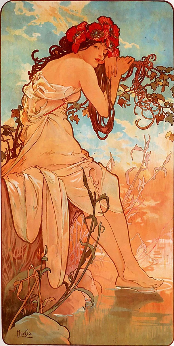 Альфонс Муха. "Лето" из серии "Времена года", 1896