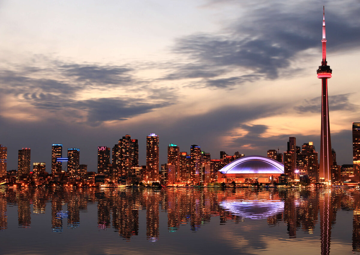 Вид на город с Toronto island