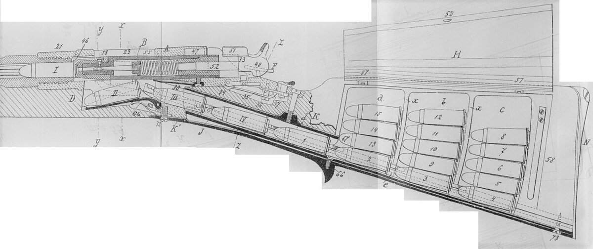 Схема устройства винтовки Шульгофа