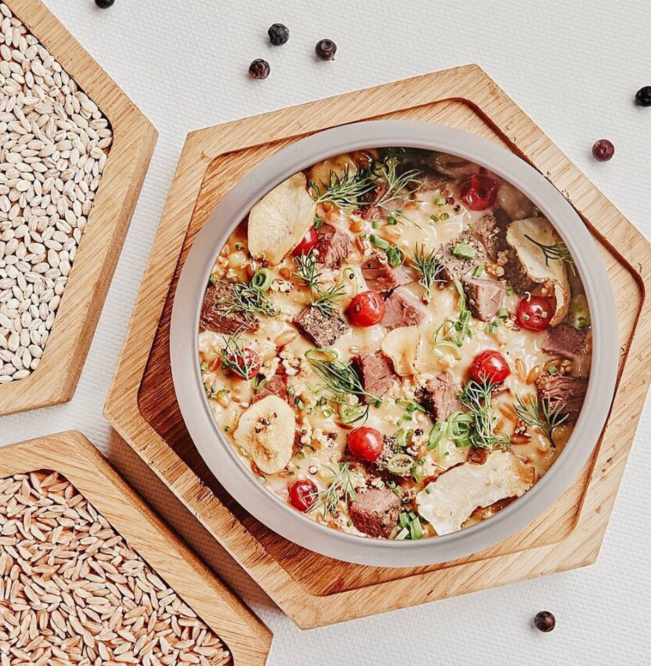 Каша с топинамбуром, ресторан Белуга