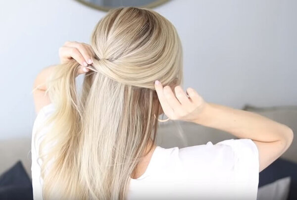 Закрепление боковой пряди