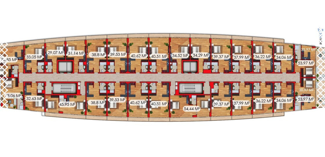 Планировка апартаментов