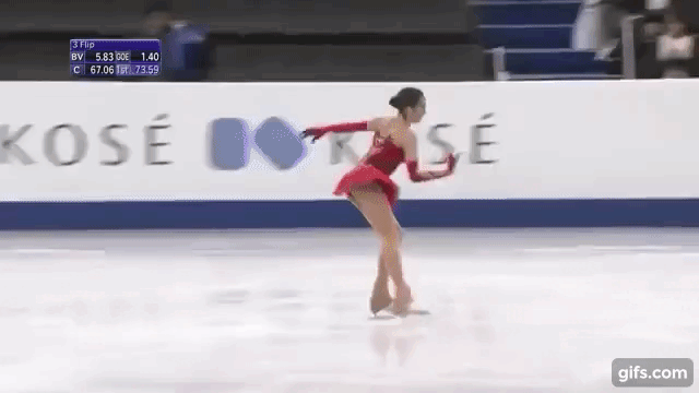 Скоба в двойной аксель (Алина Загитова)