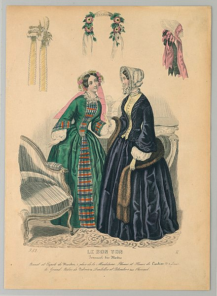Модная иллюстрация из "Le Bon Ton", 1852. (сс) Wikimedia Commons