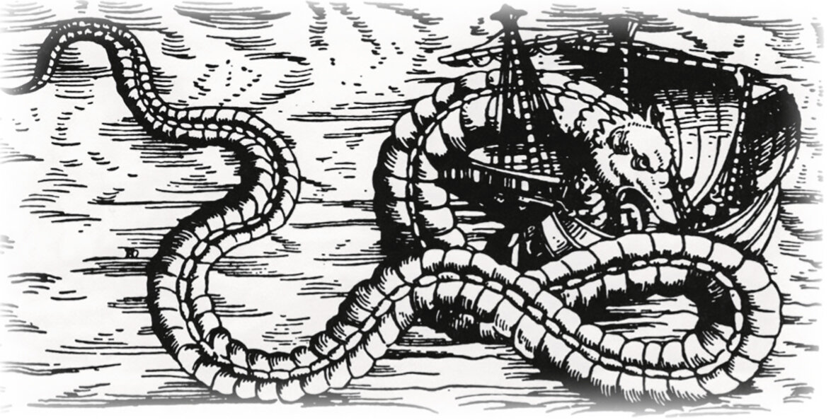 Древний рисунок Морского Змея (взято из открытых источников)