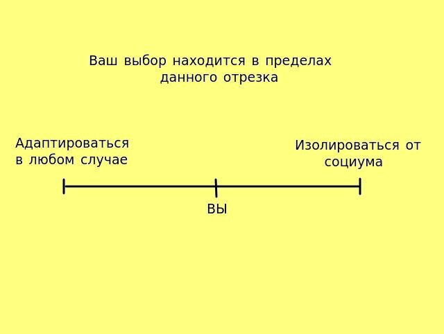 Иллюстрация от автора. "Ваш отрезок выбора"