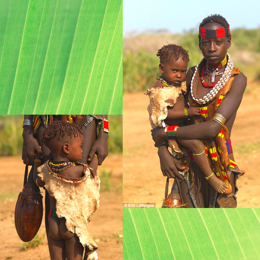 Мать и ребенок племени хамер.