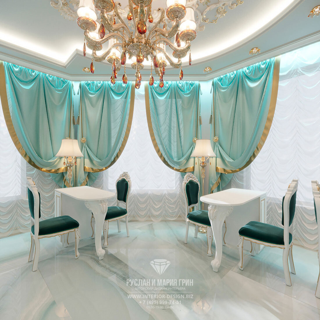 На фото: Современный храм красоты в классическом стиле