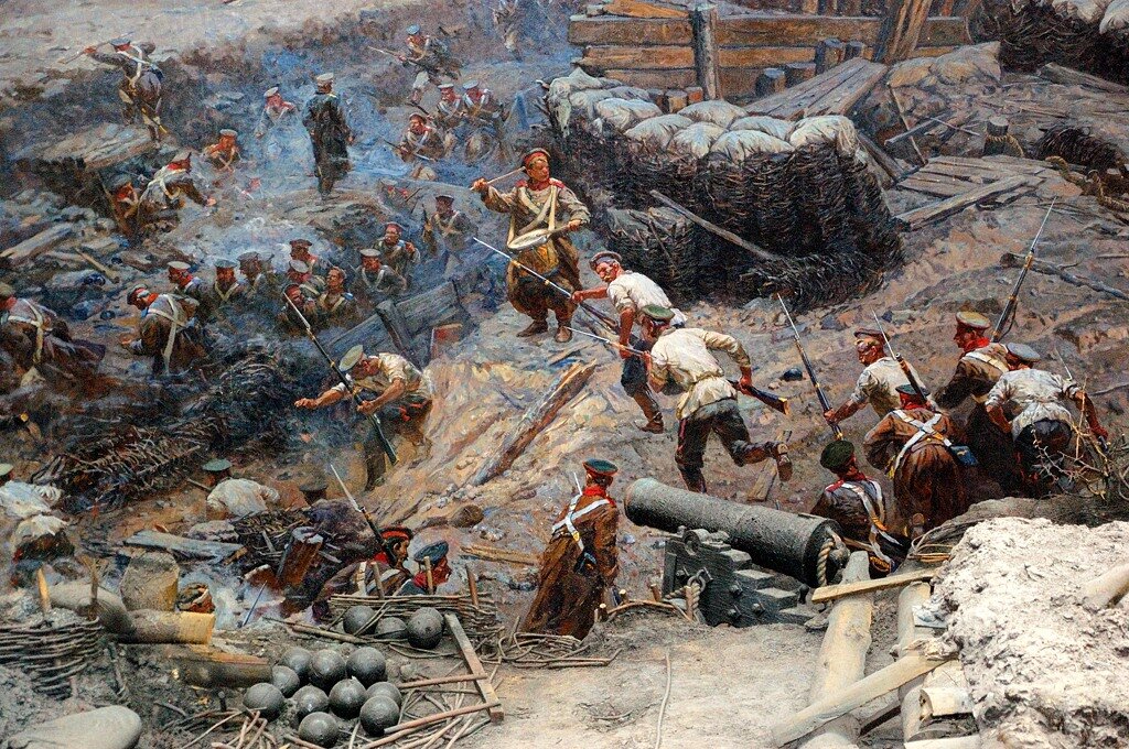 Фрагмент панорамы - дописано к исходному проекту Ф.Рубо коллективом студии им. Грекова.