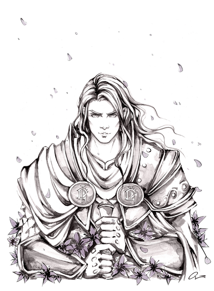 Артас еще в то время когда он был паладином, Художнице удалось передать храбрость и благородство будущего Короля Лича 