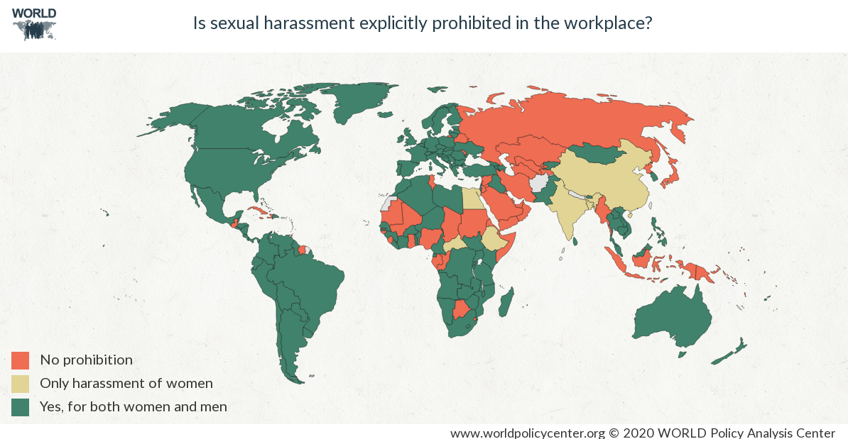 Страны где нет защиты от сексуальных домогательств
