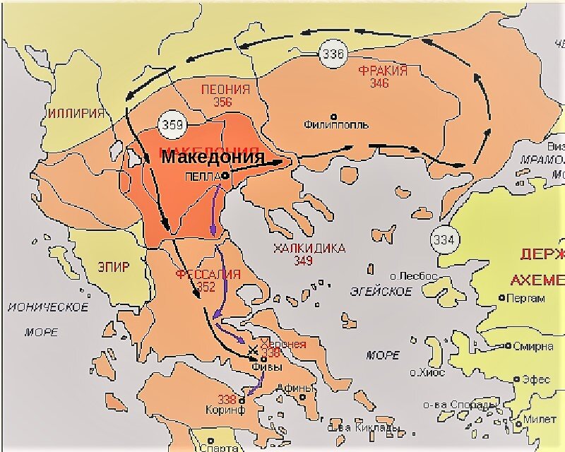 Карта древней македонии