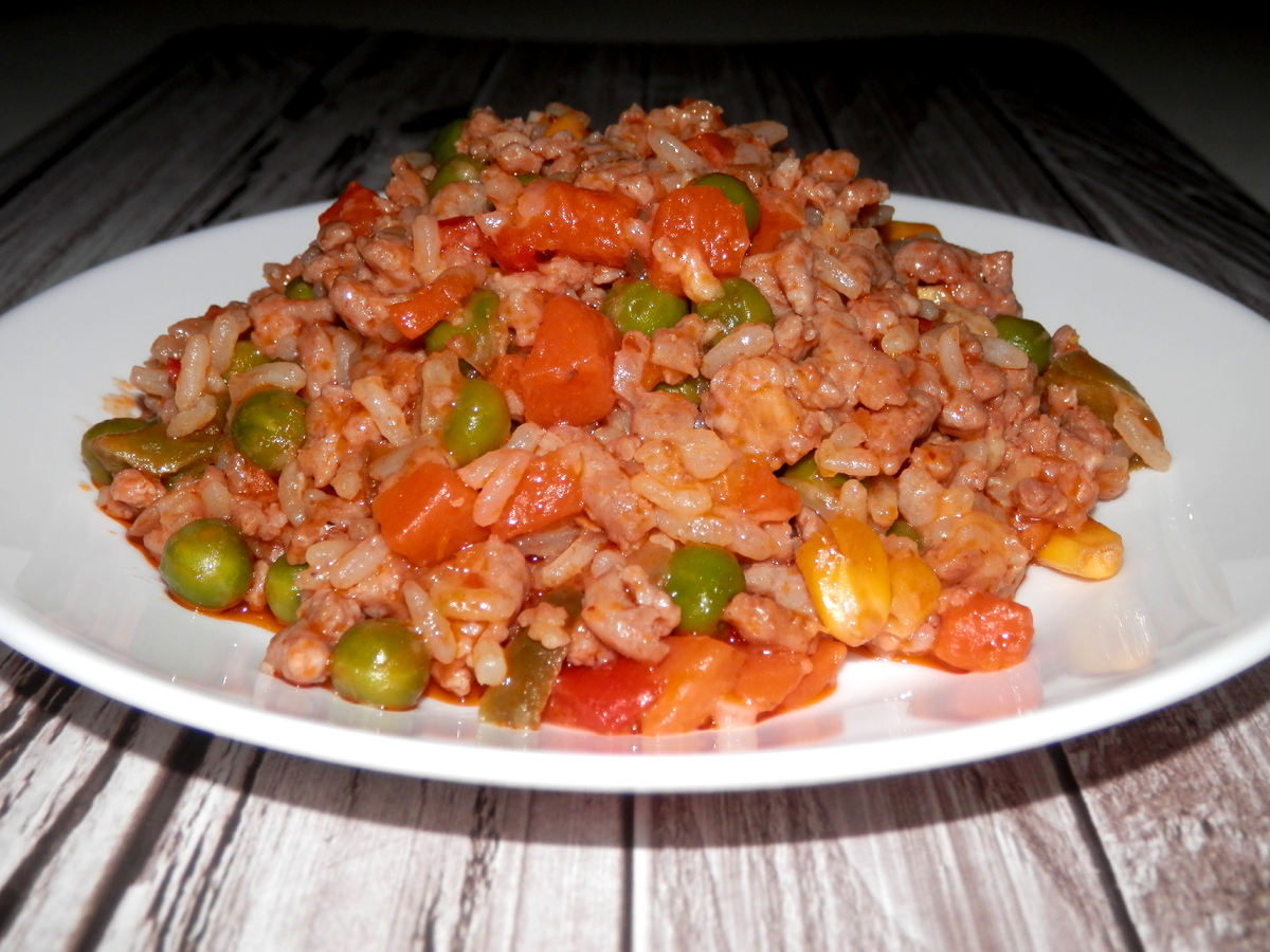 Плов из овощей с грибами