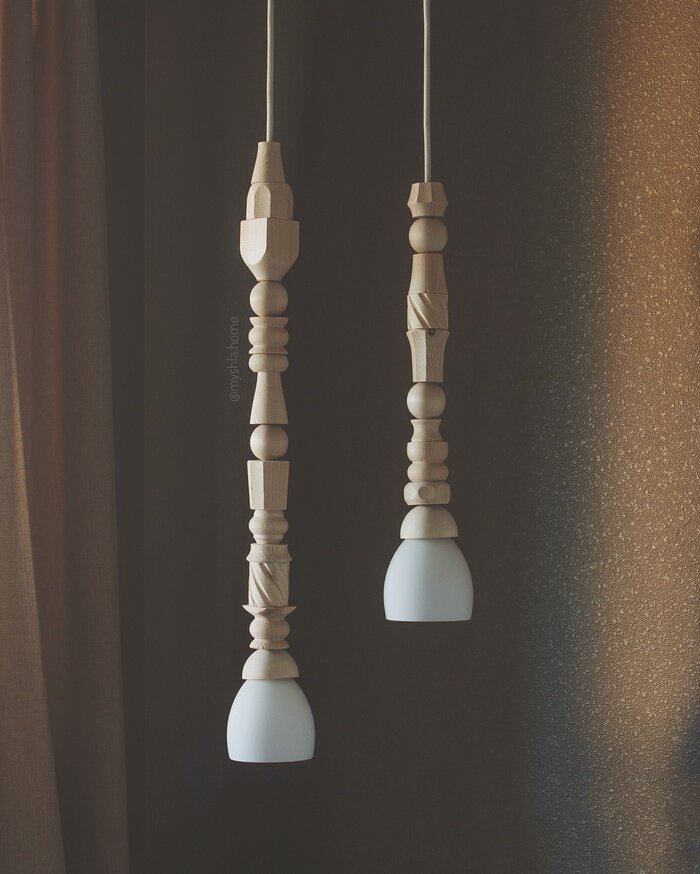 Подвесной светильник из сосны DIY