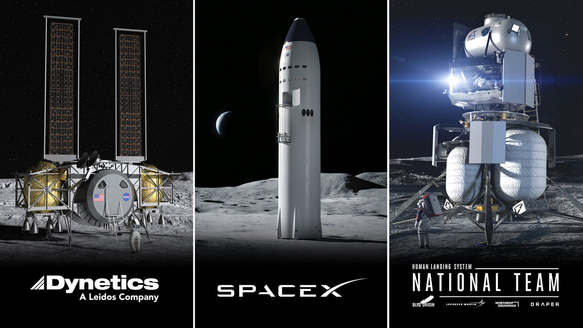 Три выбранных компании (источник: NASA)