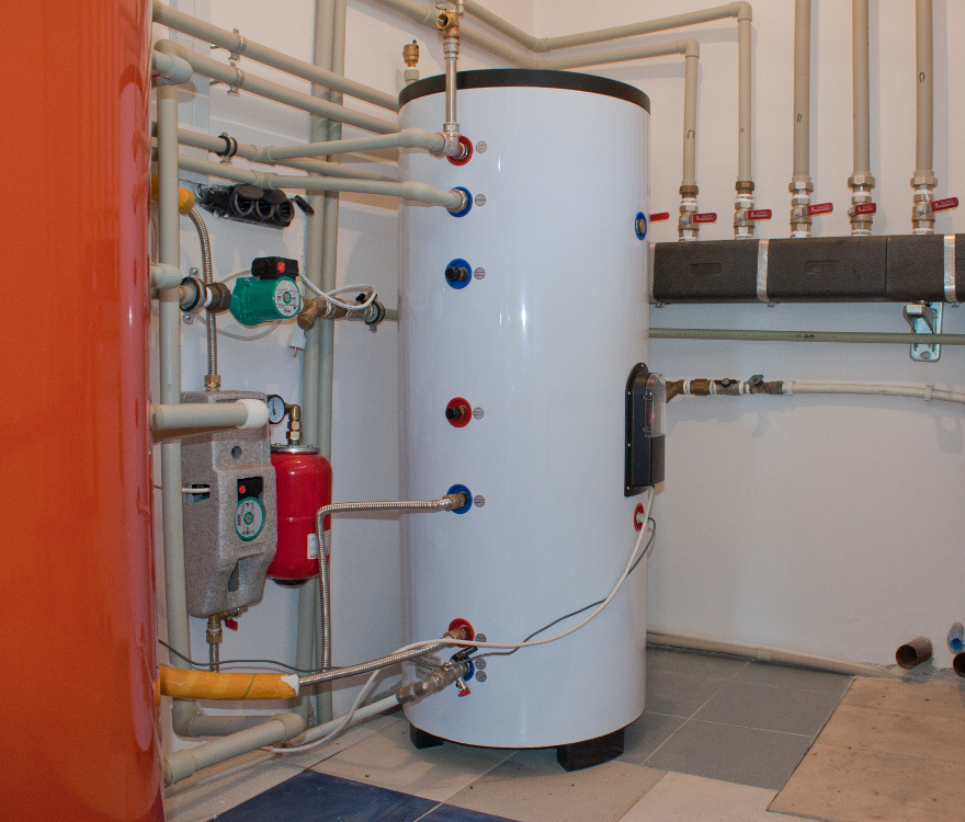 Напольный косвенник в котельной