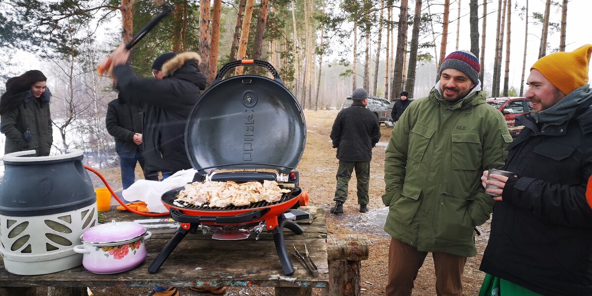 Встреча друзей на берегу реки Шерна, Владимирская область, Февраль 2020.