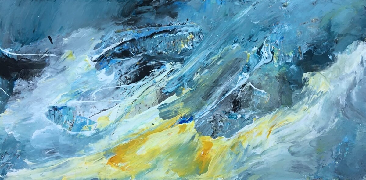 Шторм. Холст, акрил. Абстракция.