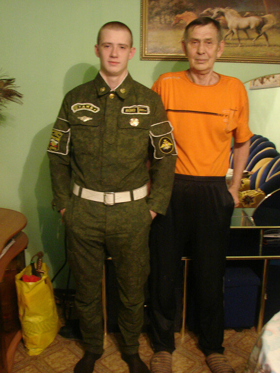 Мой  сын Данила и мой папа, Виктор Добрыгин. 