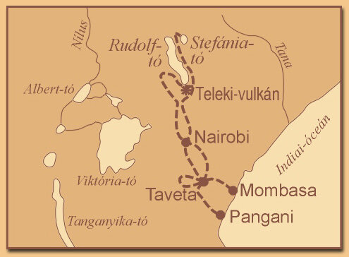 Маршрут экспедиции Телеки
