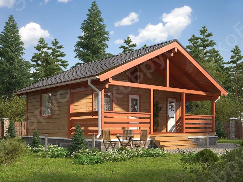 Рисунок 1. Проект каркасной Бани-23