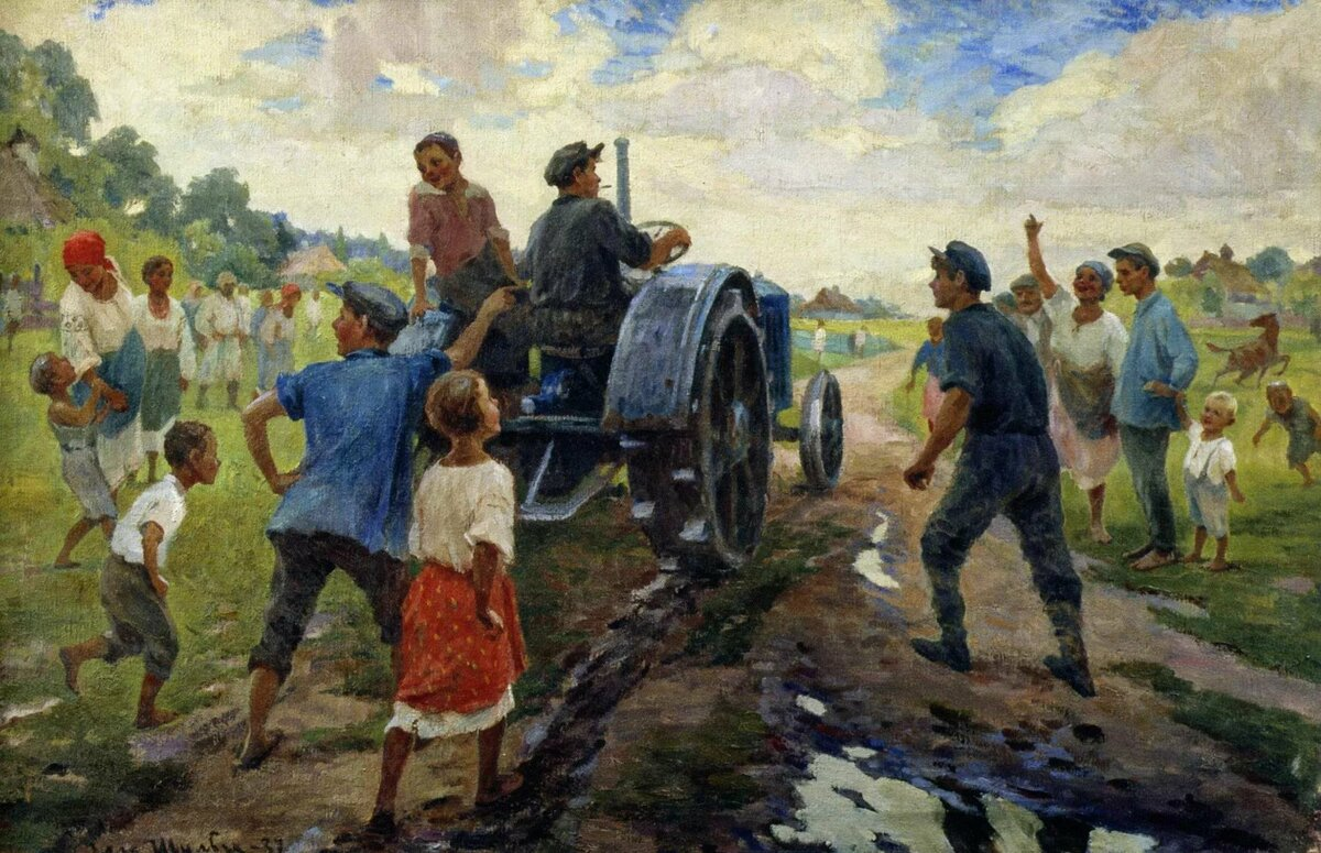 Труд первых. В. Крихацкий «первый трактор»