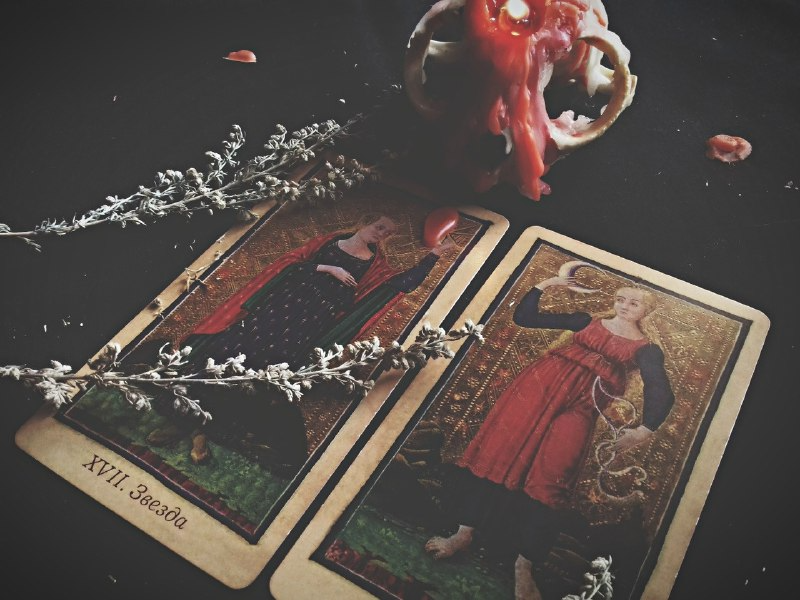 Луна и Звезда - карты из моей колоды Висконти-Сфорца