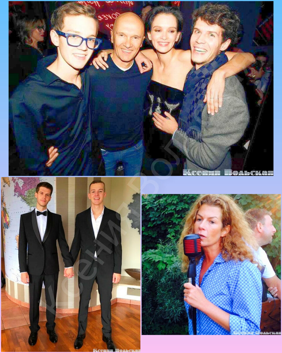 Паулина с отцом и братьями - Игорем и Борисом. Мама актрисы - Вера Андреева