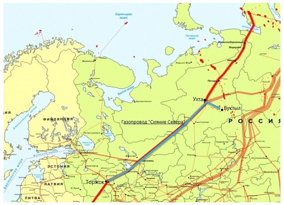 Газопровод ямал европа на карте. Сияние севера газопровод на карте. Важнейшие магистральные газопроводы сияние севера. Схема газопровода Уренгой Помары Ужгород