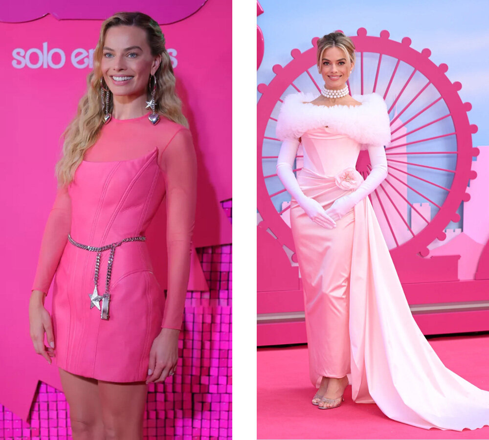 Оттенки розового и белый в образах стиля Барби