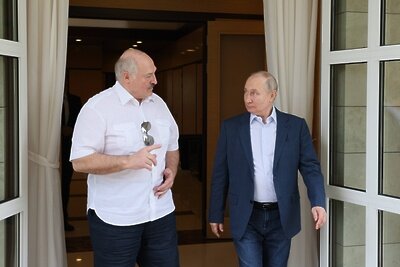    Президент РФ Владимир Путин и президент Белоруссии Александр Лукашенко ©Гавриил Григоров РИА Новости