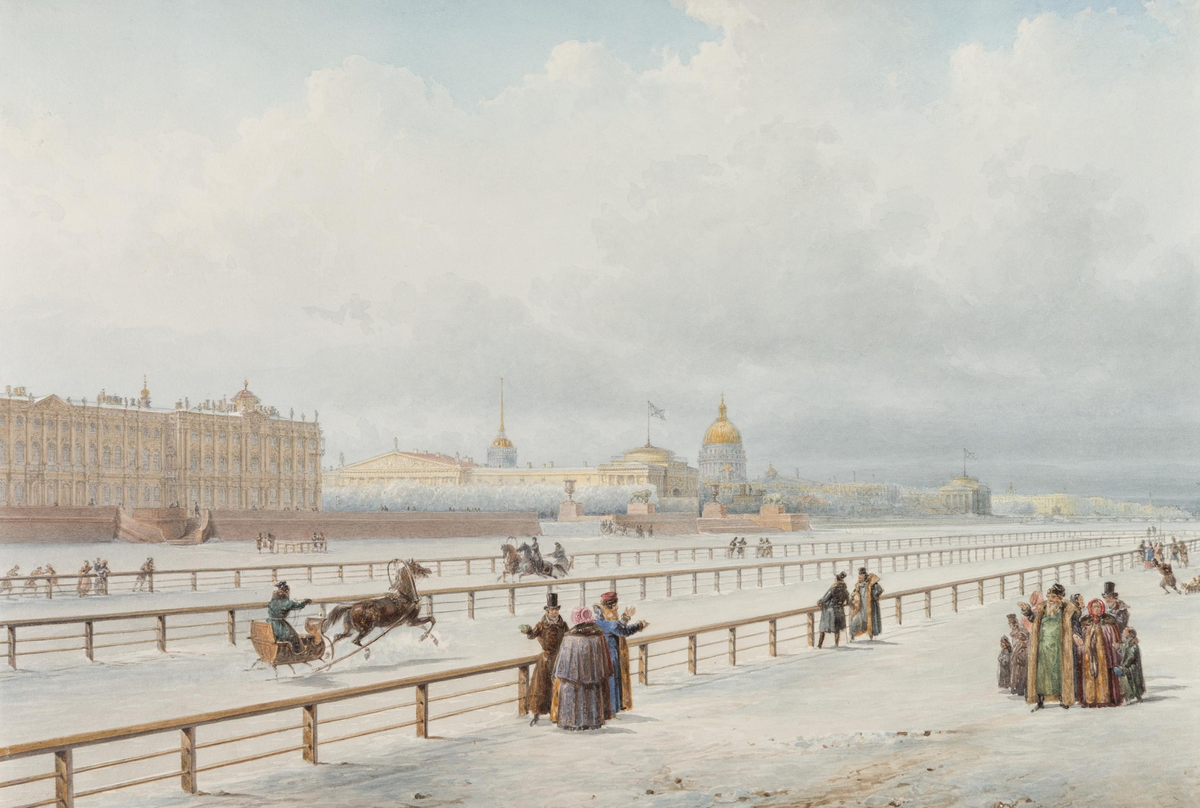 В. С. Садовников. Зимние бега на Неве