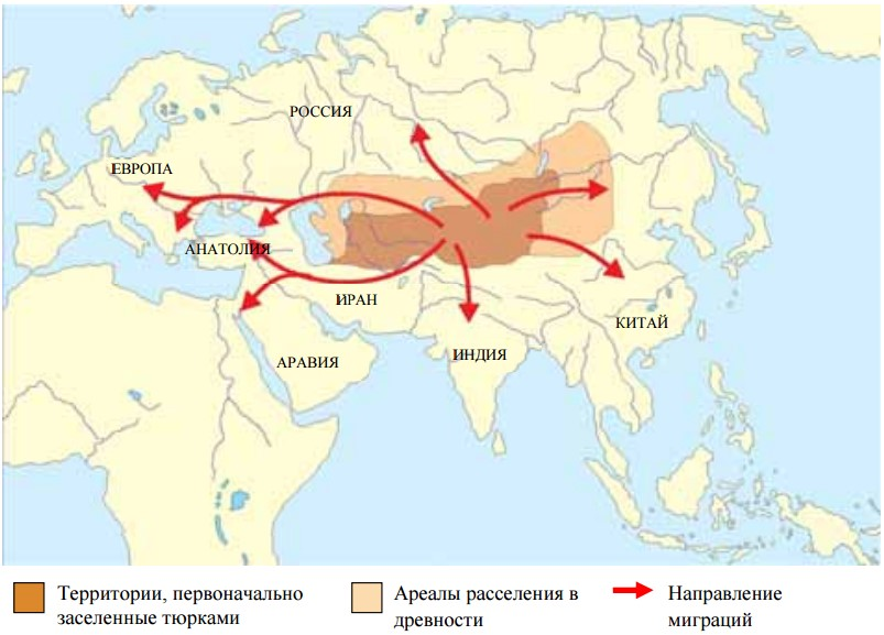 Карта тюркских стран