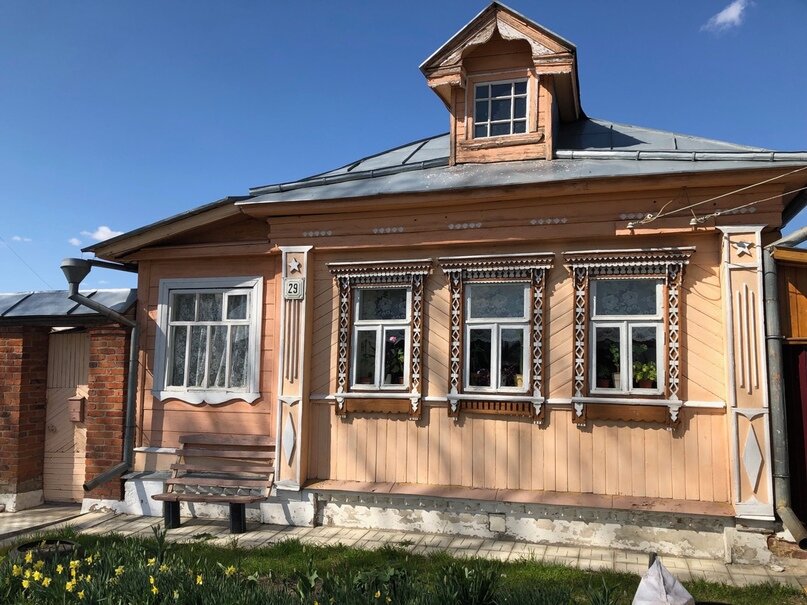 Типичная деревянная застройка в Суздале