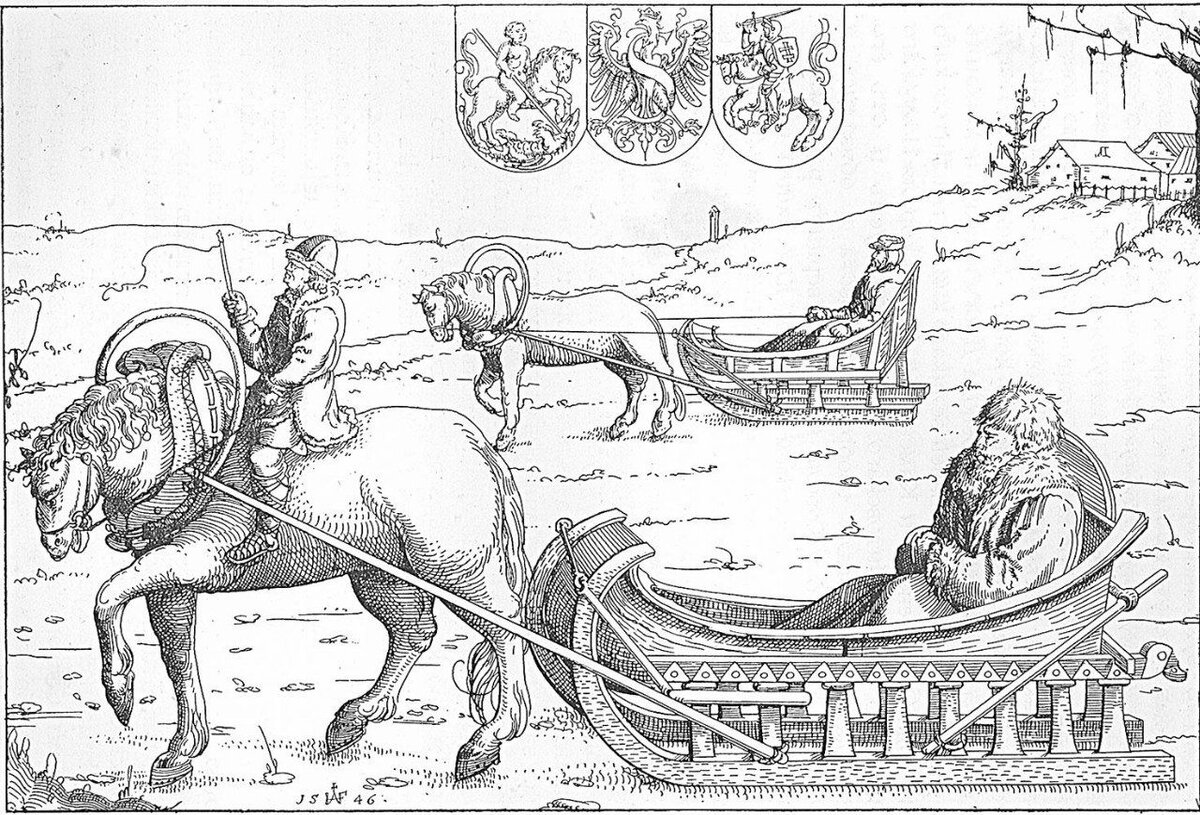 Гравюра XVI в. из книги Сигизмунда Герберштейна "Записки о Московии"