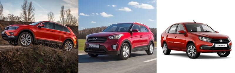 Три бестселлера нашего рынка с тремя типами коробок передач. Volkswagen Tiguan (слева) оснащается исключительно пресселективными роботами DSG, надежность которых сейчас сравнима с надежностью гидромеханики. В гамме Hyundai Creta (на фото в центре) классический шестиступенчатый автомат. А Lada Granta (справа) оснащается роботом АМТ с одним сцеплением. 