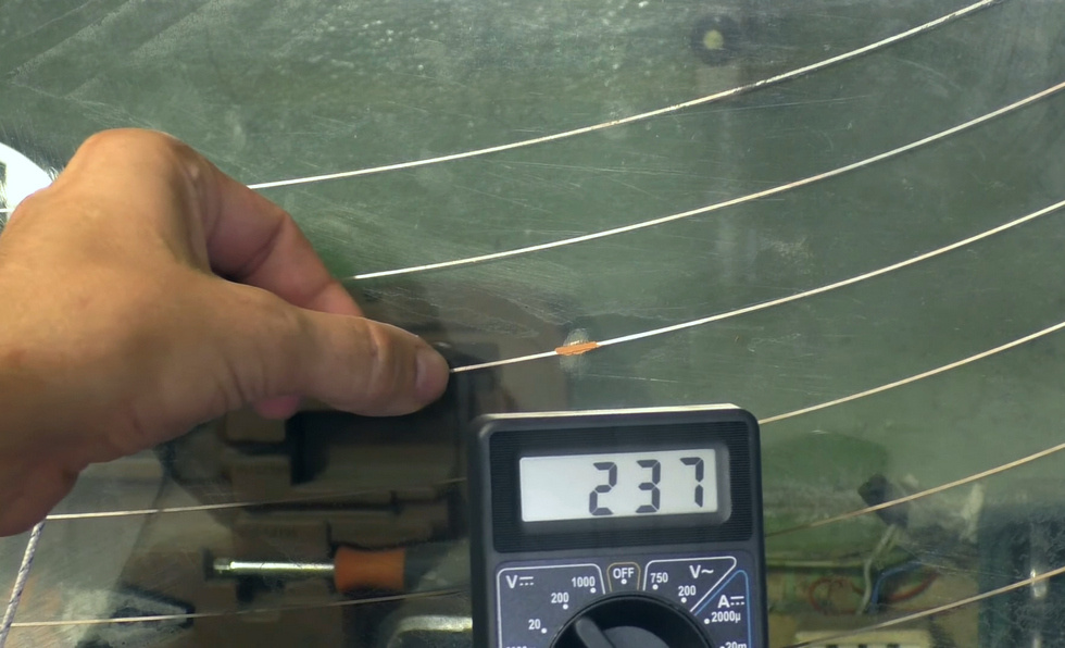 Проверка работы восстановленного обогрева