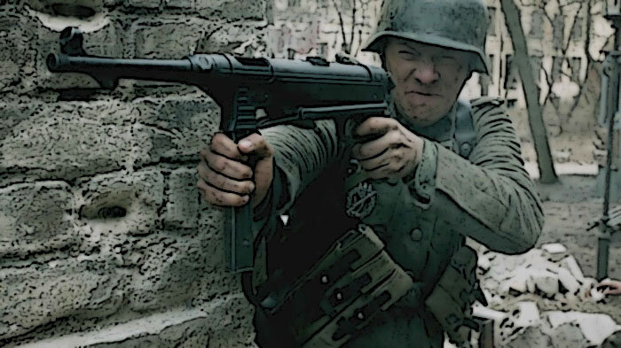 Немецкий солдат с "MP-38".
