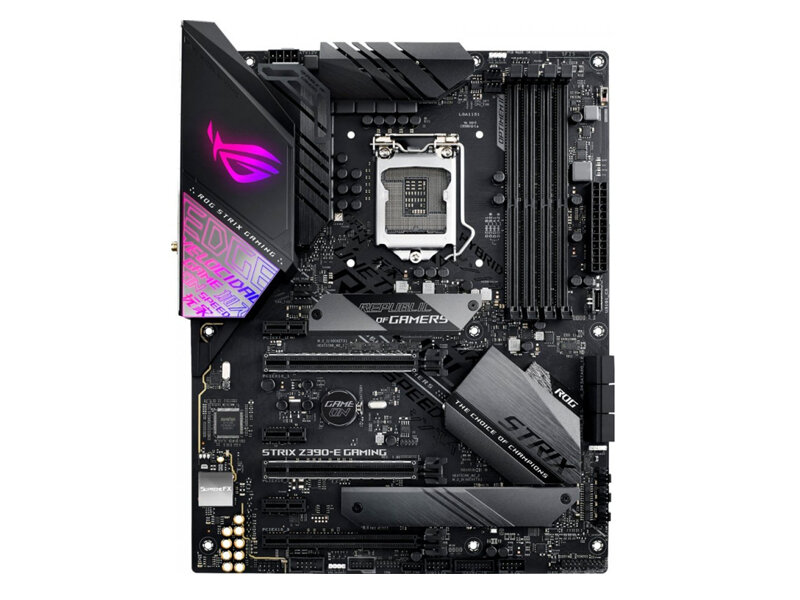 Материнская плата ASUS ROG STRIX Z390-E GAMING. Вид сверху