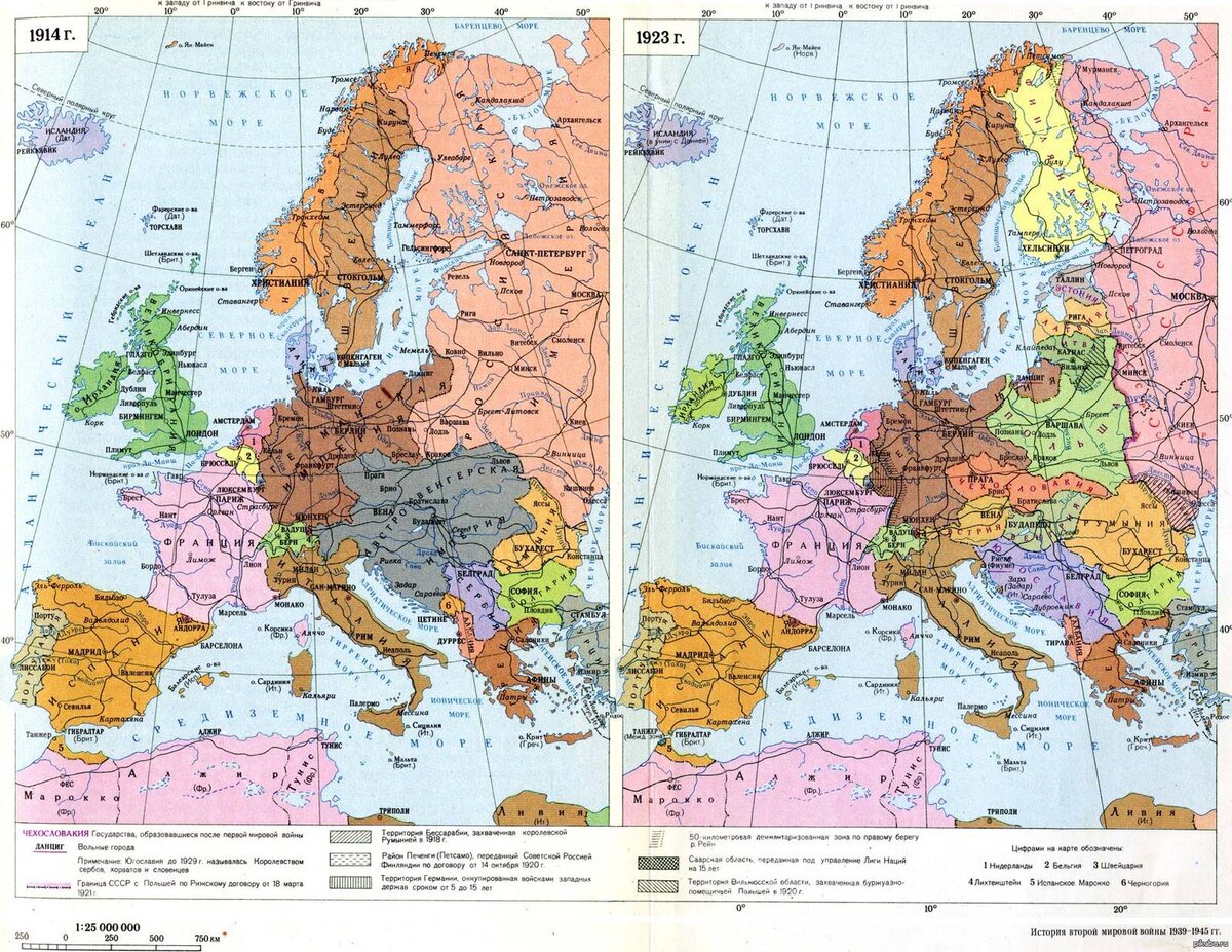 Карта европы со странами 1914