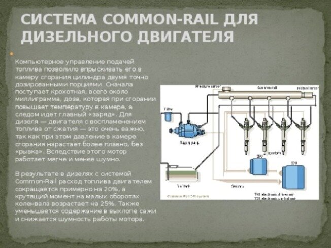 Преимущества и недостатки системы Common Rail